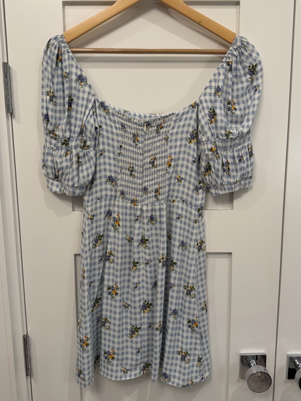 Reformation Dress | Blue Gingham | Kaley Dress - Picture 4 of 12